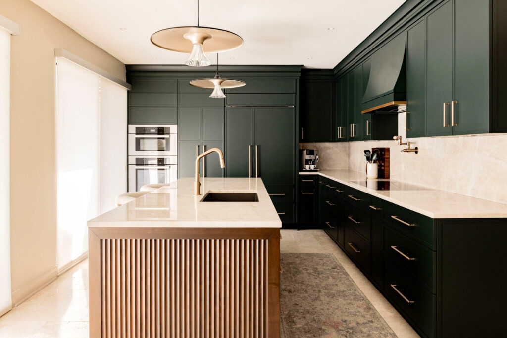 Cuisine de couleur verte de luxe Projet Markham - Montréal